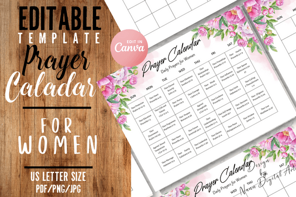 An Editable Daily Prayer Calendar Template for Creators