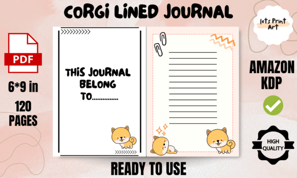 Corgi Blank Lined Journal Template: A Simple & Elegant Tool