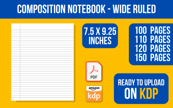 Crafting Authenticity: The Composition Notebook - Wide Ruled Font