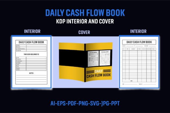Daily Cash Flow Book Templates for KDP Publishing