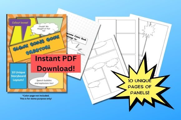 Printable Comic Book Panels for Creative Design