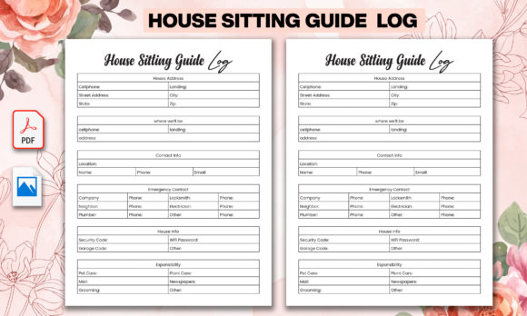 Printable House Sitting Guide Log: The Ultimate Organizer for Owners and Sitters
