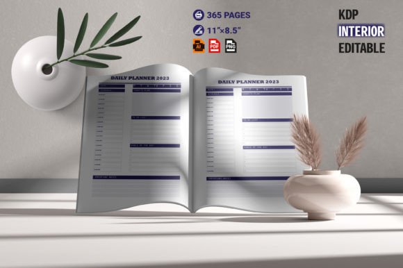 The Modern Art of Time Management: Unveiling the Daily Planner 2023 KDP Interior