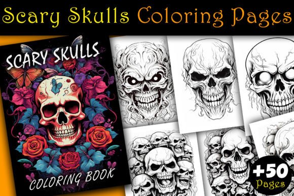 The Scary Skulls Coloring Book: A Complete Interior Solution for KDP Artists