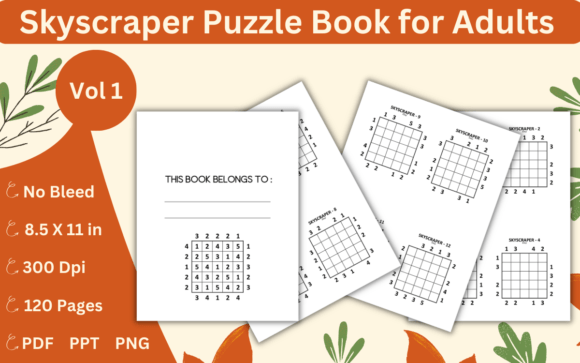 The Skyscraper Puzzle Book for Adults: A Complete KDP Interior Package